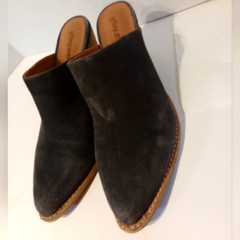 Jeffrey Campbell Black Mules with Wooden Heel - Picture 5 of 12